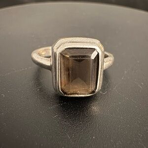 925 Sterling Silver Smokey Quartz Ring